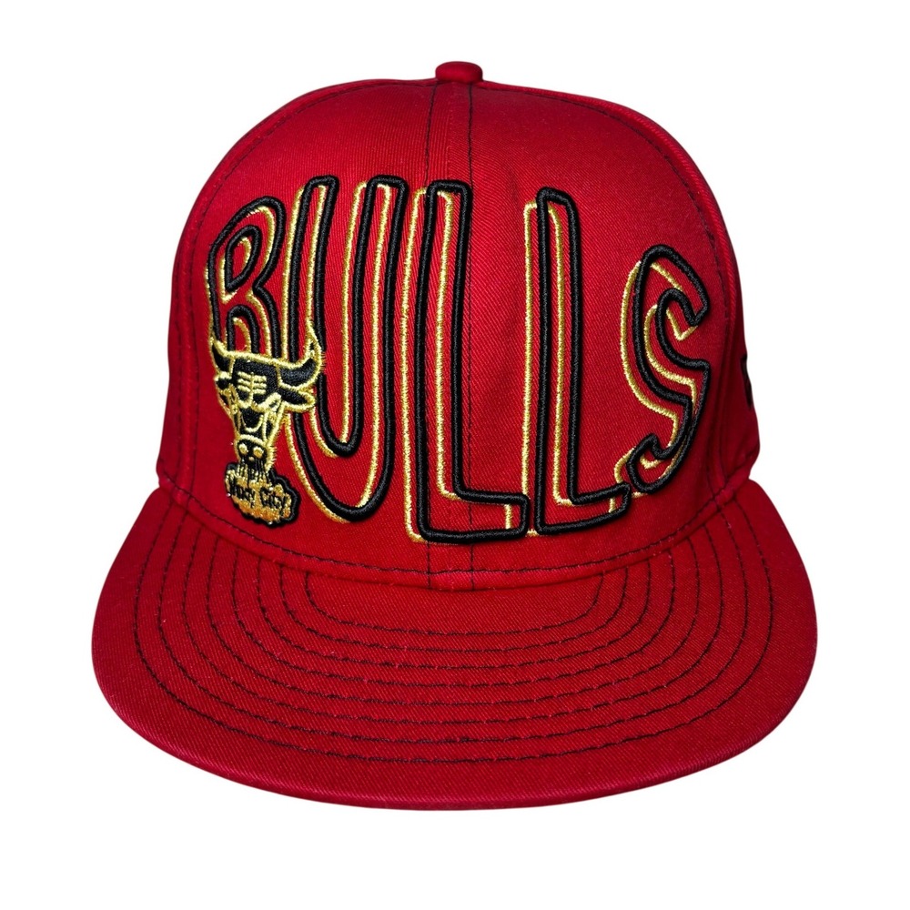 New Era 9FIFTY Chicago Bulls Hardwood Classics Snapback Hat Red Gold Green Brim